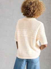 White Stuff White Gemmia Collar Cardigan - Image 3 of 6