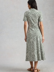 White Stuff Green Rua Jersey Shirt Dress - Image 3 of 6