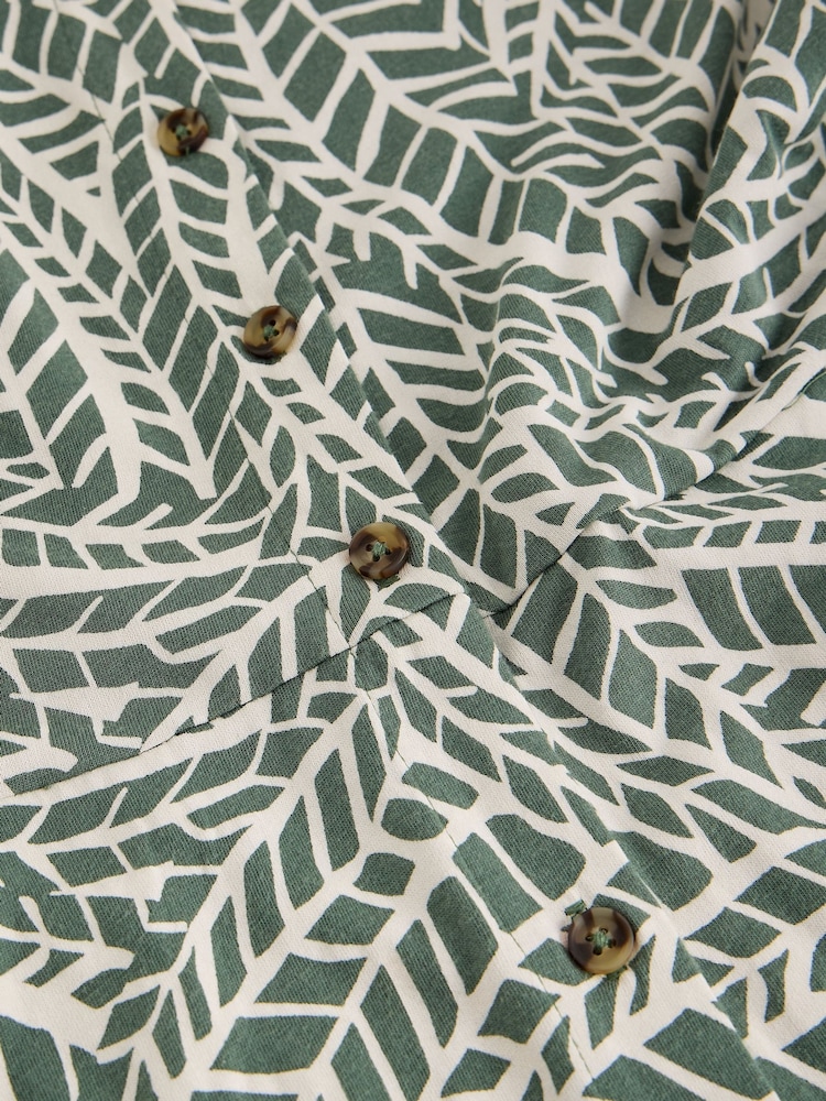 White Stuff Green Rua Jersey Shirt Dress - Image 6 of 6