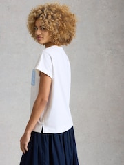 White Stuff Chalk White Gina Embroidered T-Shirts - Image 2 of 6