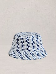 White Stuff Blue Reversible Bucket Hat - Image 1 of 3