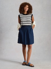 White Stuff Blue Sammie Stitch Tank - Image 2 of 6