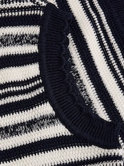 White Stuff Blue Sammie Stitch Tank - Image 6 of 6