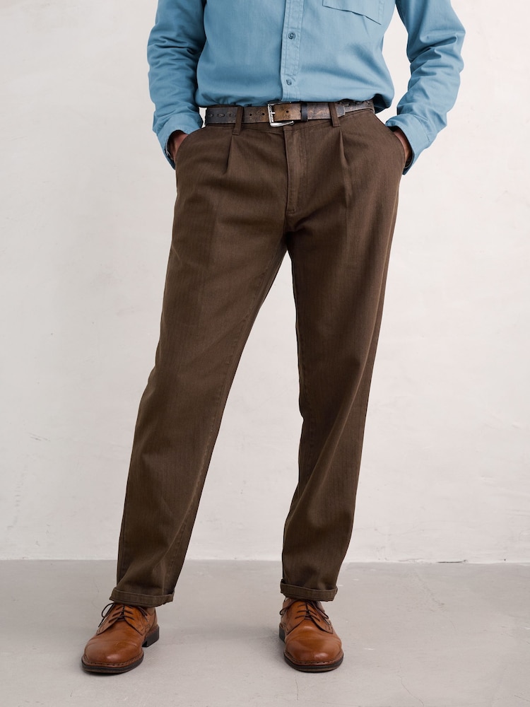Seasalt Cornwall Brown Men's Helmsman Trousers - Image 1 of 5