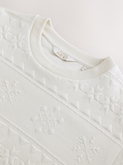 Ecru Neutro - Christmas Jaquard Crew Sweatshirt - Imagem 7 de 8