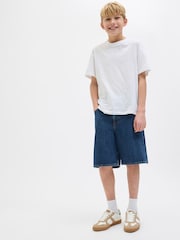 JACK & JONES Junior Dark Blue Loose Fit Tony Denim Shorts - Image 2 of 5