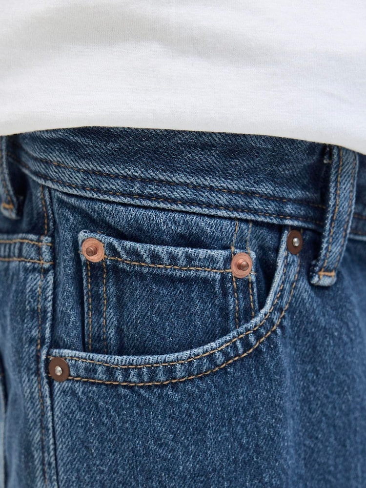 JACK & JONES Junior Dark Blue Loose Fit Tony Denim Shorts - Image 5 of 5