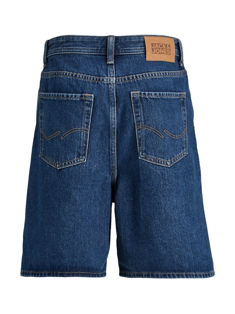 JACK & JONES Junior Dark Blue Loose Fit Tony Denim Shorts - Image 7 of 7 JACK & JONES Junior Dark Blue Loose Fit Tony Denim Shorts - Image 7 of 7