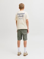 JACK & JONES JUNIOR Grey Textured Seersucker Shorts - Image 3 of 6