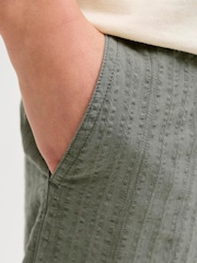 JACK & JONES JUNIOR Grey Textured Seersucker Shorts - Image 4 of 6