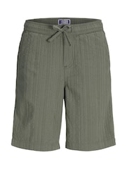 JACK & JONES JUNIOR Grey Textured Seersucker Shorts - Image 5 of 6