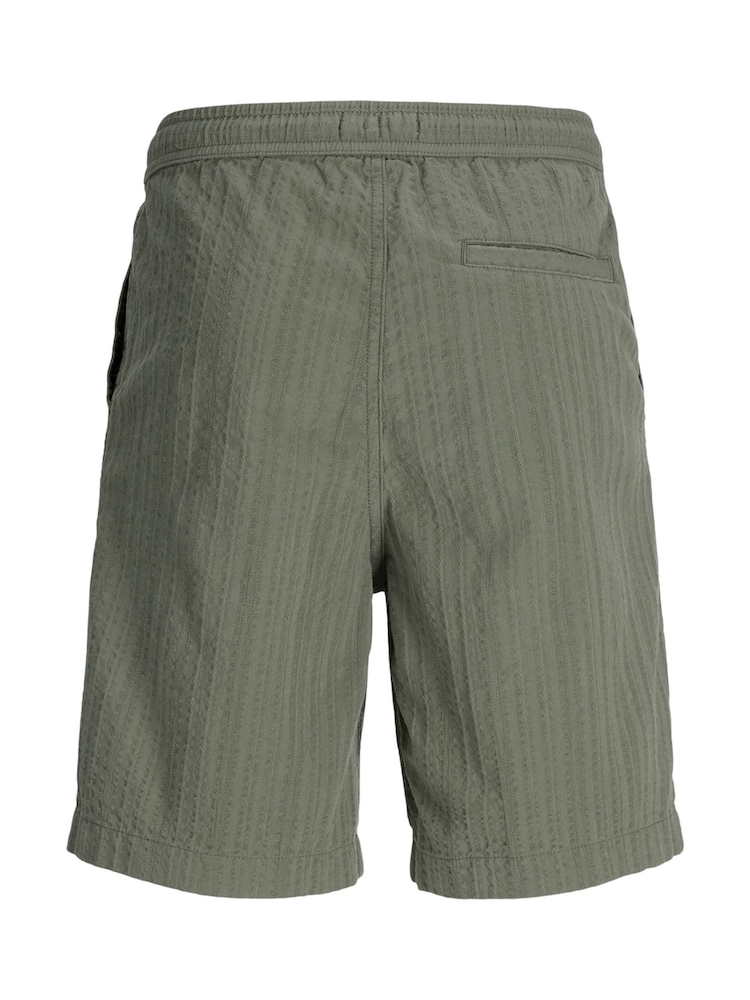 JACK & JONES JUNIOR Grey Textured Seersucker Shorts - Image 6 of 6