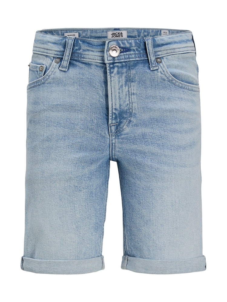 JACK & JONES Junior Light Blue Regular Fit Rick Denim Shorts - Image 5 of 5