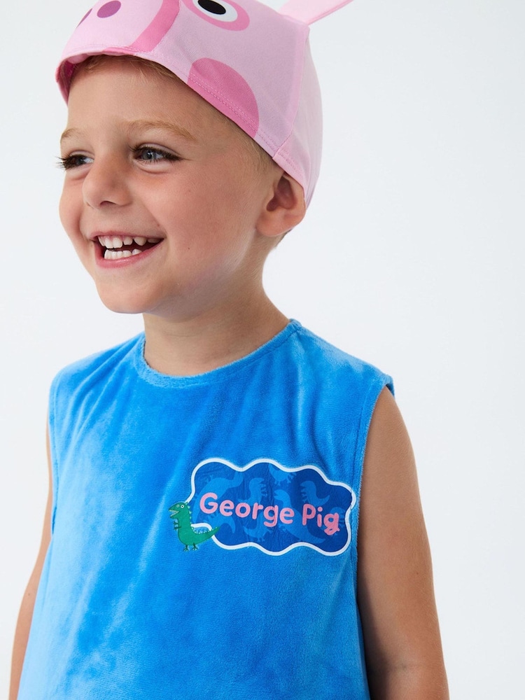 Vanilla Underground Blue George Pig 3D Headpiece Costume 2 Piece - Image 2 of 5