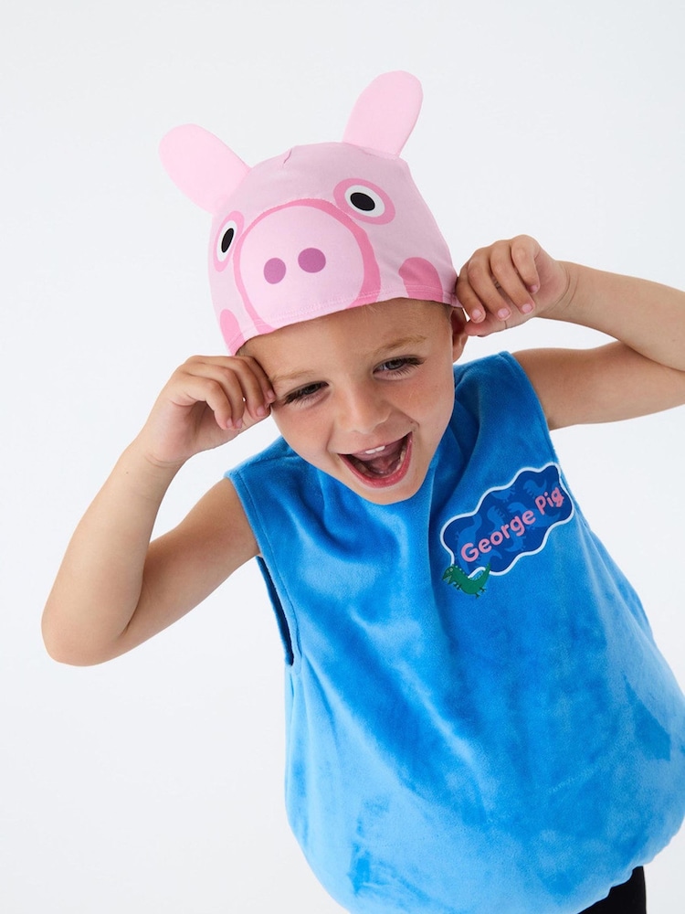 Vanilla Underground Blue George Pig 3D Headpiece Costume 2 Piece - Image 5 of 5