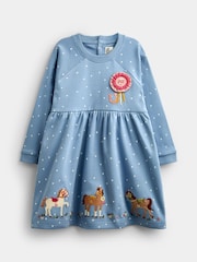 JoJo Maman Bébé Appliqué Long Sleeve Jersey Dress - Εικόνα 1 από 4