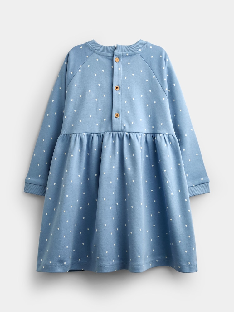 JoJo Maman Bébé Appliqué Long Sleeve Jersey Dress - Εικόνα 2 από 4