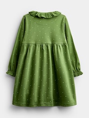 Jojo Maman Bébé Khaki Green Farm Appliqué Button Front Dress - Image 2 of 4