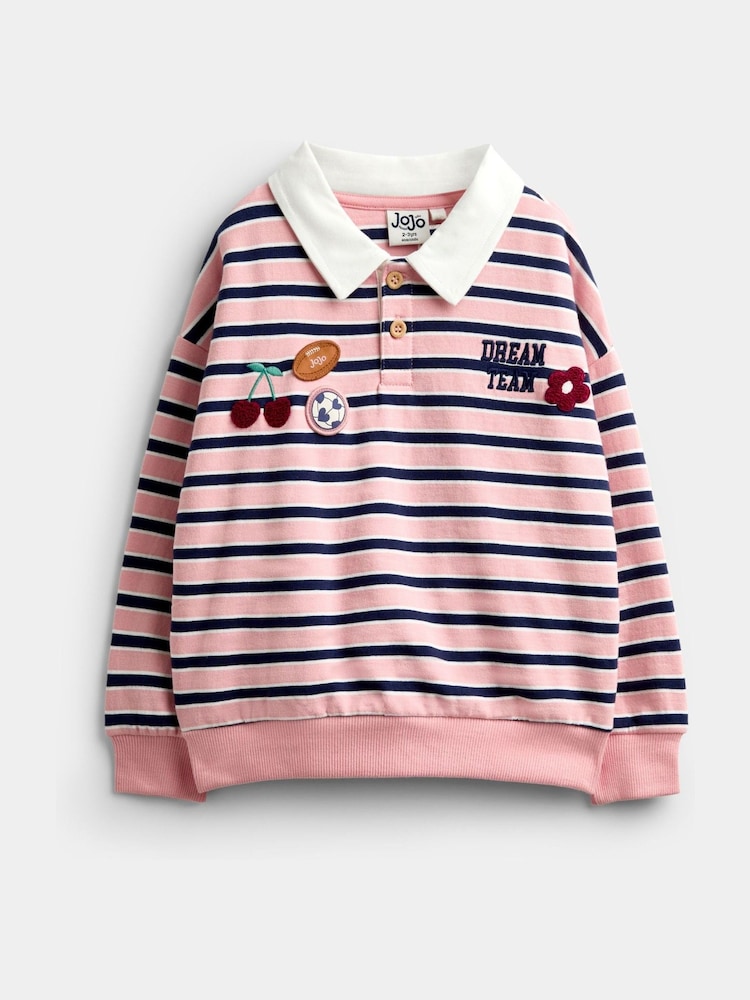 JoJo Maman Bébé Rugby Sweatshirt & Skirt Set - Larawan 2 ng 7