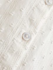 JoJo Maman Bébé Textured Embroidered Collar Blouse - 4şəkildən 4 şəkil