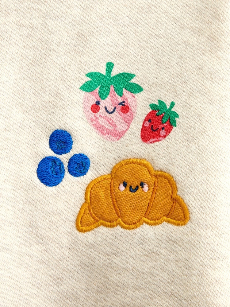 JoJo Maman Bébé Oat Marl Picnic Slogan Sweatshirt - Image 5 of 5 JoJo Maman Bébé Oat Marl Picnic Slogan Sweatshirt - Image 5 of 5