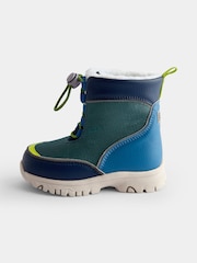 JoJo Maman Bébé Blue Drawstring Cosy Snow Boot - Image 4 of 4