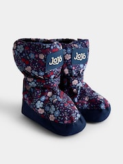 JoJo Maman Bébé Navy Blue Fleece Lined Boots - Image 1 of 4