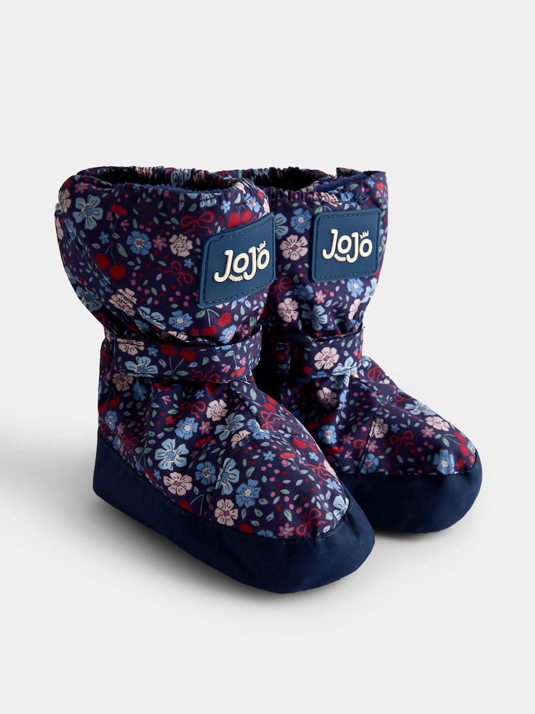 JoJo Maman Bébé Navy Blue Fleece Lined Boots - Image 1 of 4