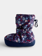 JoJo Maman Bébé Navy Blue Fleece Lined Boots - Image 3 of 4