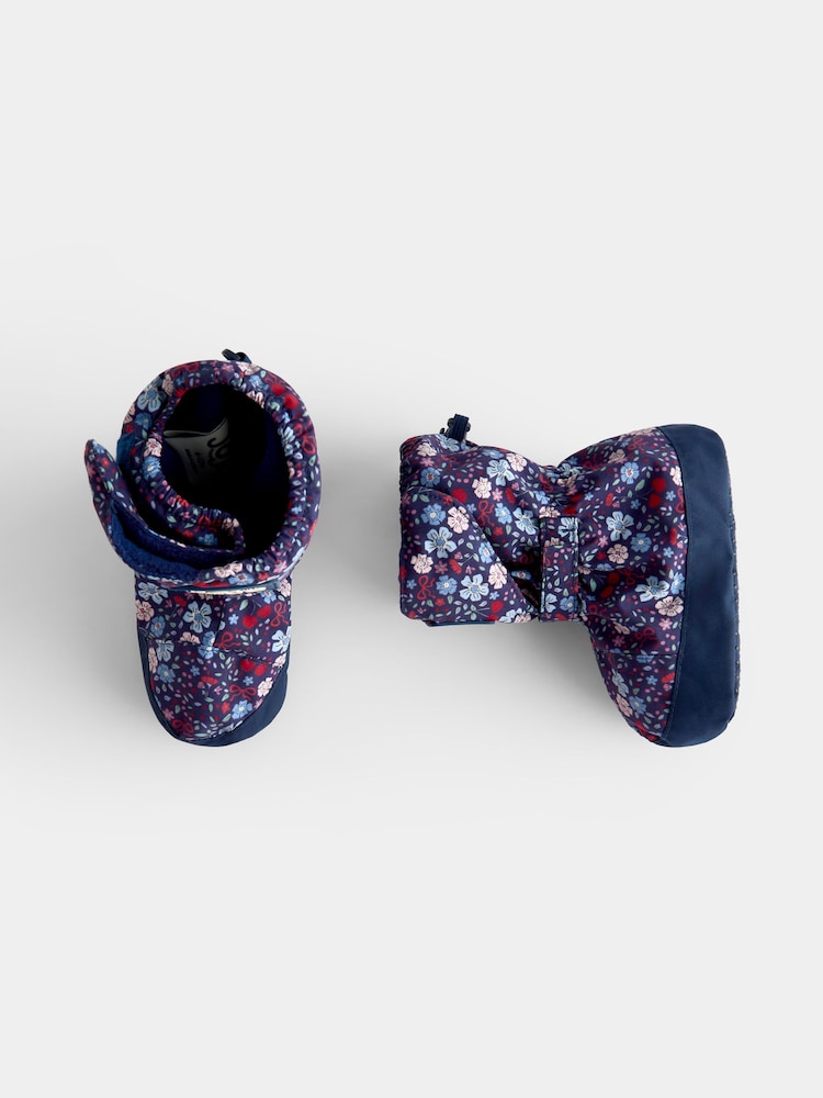 JoJo Maman Bébé Navy Blue Fleece Lined Boots - Image 4 of 4