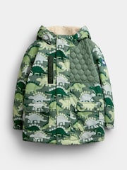 JoJo Maman Bébé Green Dinosaur 4-In-1 Jacket - Image 2 of 9