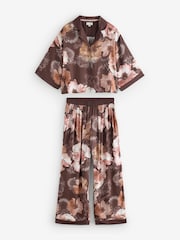 B by Ted Baker Berry Floral Modal Satin Button Through Pyjamas Set - Image 1 of 8