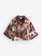 B by Ted Baker Berry Floral Modal Satin Button Through Pyjamas Set - Image 2 of 8
