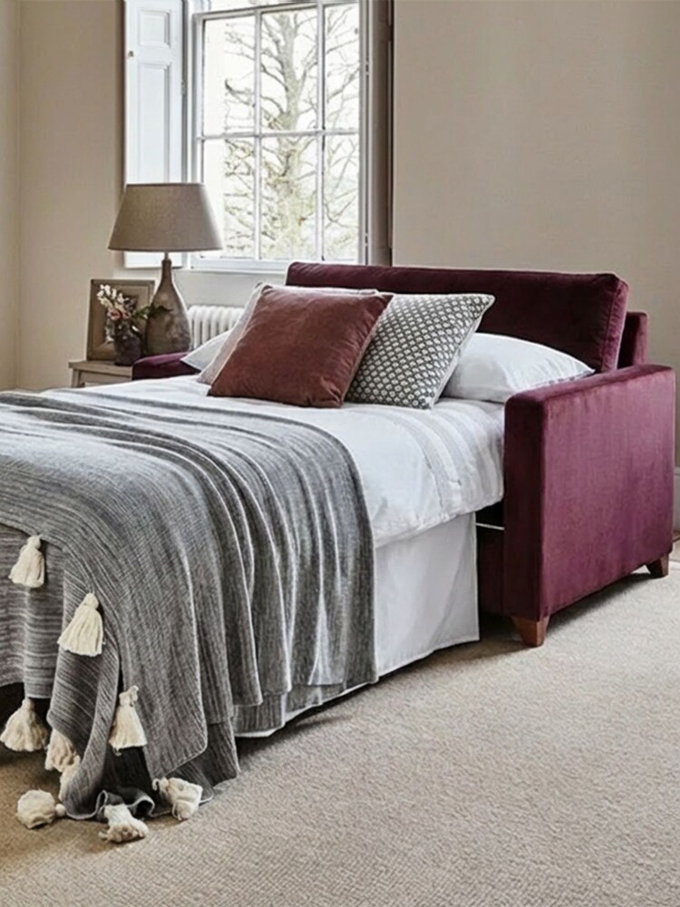 Willow & Hall Burgundy Red Foxham Sofa Bed - Image 1 of 4