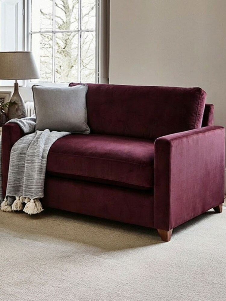 Willow & Hall Burgundy Red Foxham Sofa Bed - Image 2 of 4