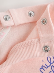 Pink Milk Club Baby Sweat Top And Wide Leg Joggers Set 2 Piece (0mths-2yrs) - Image 12 of 17