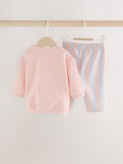 Pink Milk Club Baby Sweat Top And Wide Leg Joggers Set 2 Piece (0mths-2yrs) - Image 6 of 17