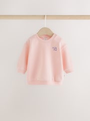 Pink Milk Club Baby Sweat Top And Wide Leg Joggers Set 2 Piece (0mths-2yrs) - Image 7 of 17