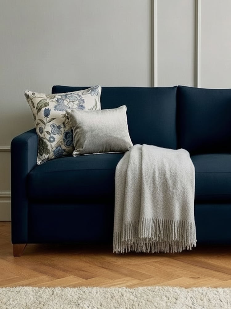 Willow & Hall Sapphire Blue Foxham Sofa Bed - Image 2 of 5