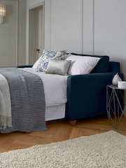 Willow & Hall Sapphire Blue Foxham Sofa Bed - Image 4 of 5