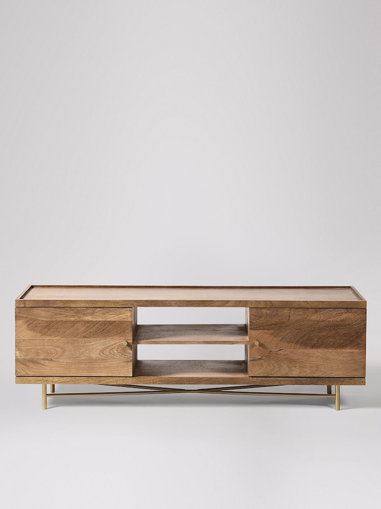 Swoon Light Brown Halle Mango Wood Media Unit - Image 1 of 5 Swoon Light Brown Halle Mango Wood Media Unit - Image 1 of 5