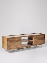 Swoon Light Brown Halle Mango Wood Media Unit - Image 2 of 5