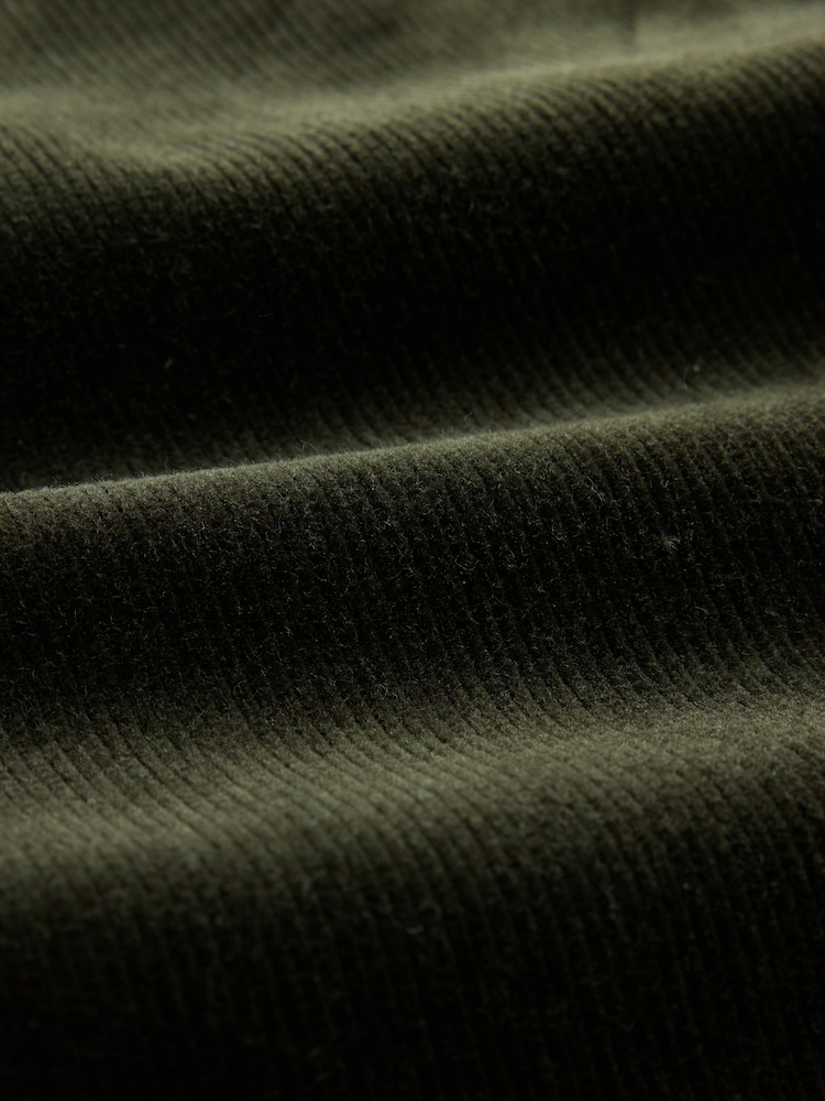 Khaki Straight Fit Corduroy Trousers - Image 8 of 8