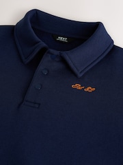 Navy Oversized Collar Popper Neck Sweatshirt (3-16yrs) - Image 4 of 4
