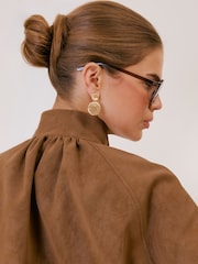 Friends Like These Brown Square Aviator Sunglasses - Image 3 of 3
