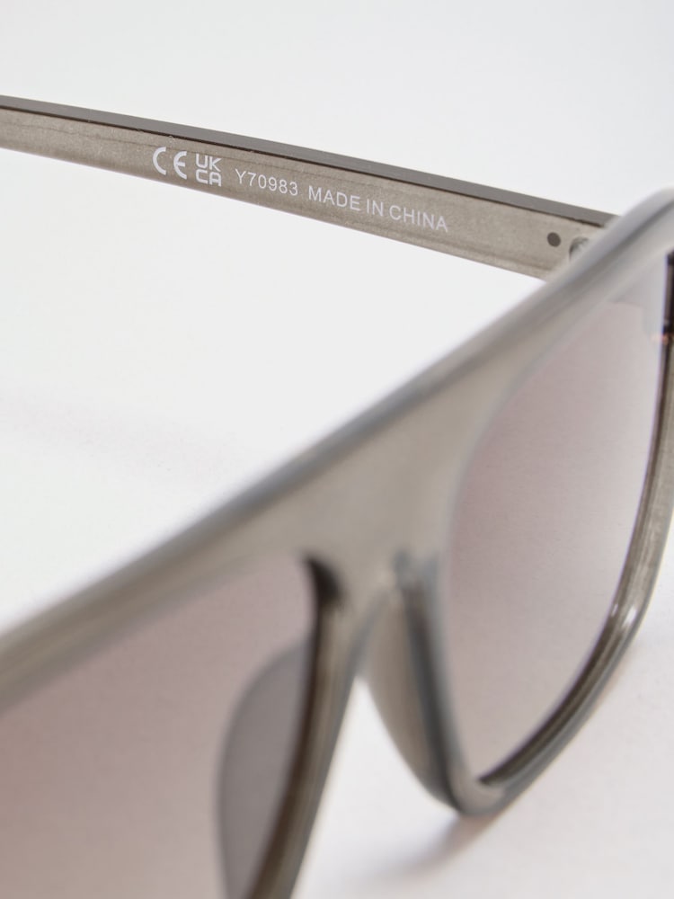 Friends Like These Brown Square Aviator Sunglasses - Image 5 of 5