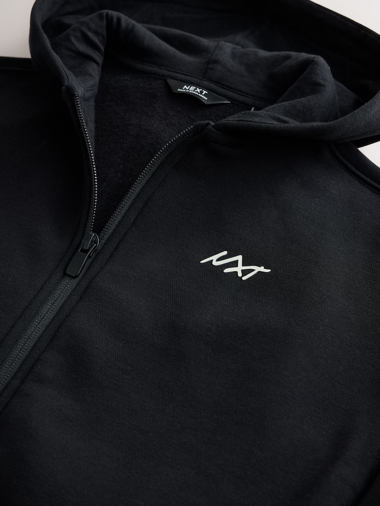 Black Oversized Fit Heavy Weight Zip Through Hoodie (3-16yrs) - Image 4 of 4 Black Oversized Fit Heavy Weight Zip Through Hoodie (3-16yrs) - Image 4 of 4