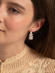 Facet Bead Drop Earrings - Image 1 of 3