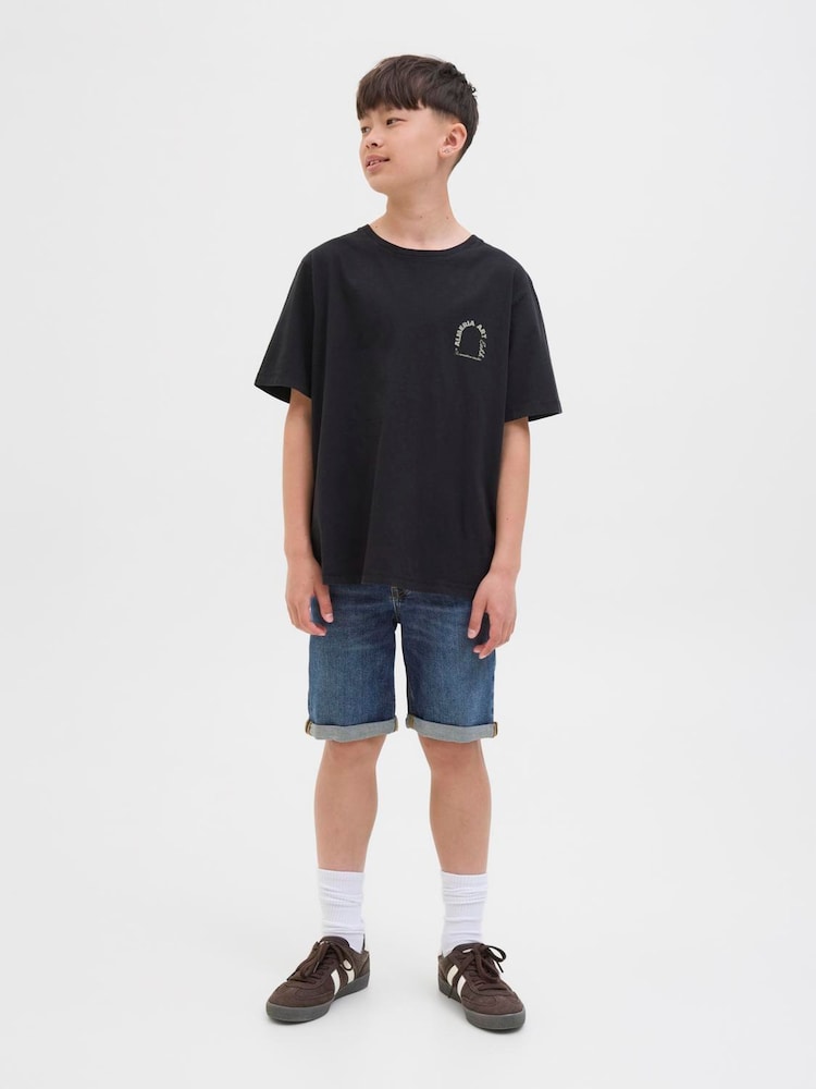 JACK & JONES Junior Dark Blue Regular Fit Rick Denim Shorts - Image 1 of 5