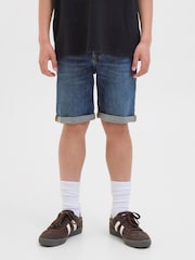 JACK & JONES Junior Dark Blue Regular Fit Rick Denim Shorts - Image 3 of 5